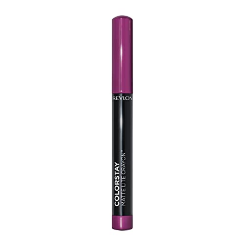 REVLON ColorStay Matte Lite Crayon Lipstick with Built-in Sharpener, Smudgeproof, Water-Resistant Non-Drying Lipcolor Sky High 309970175115