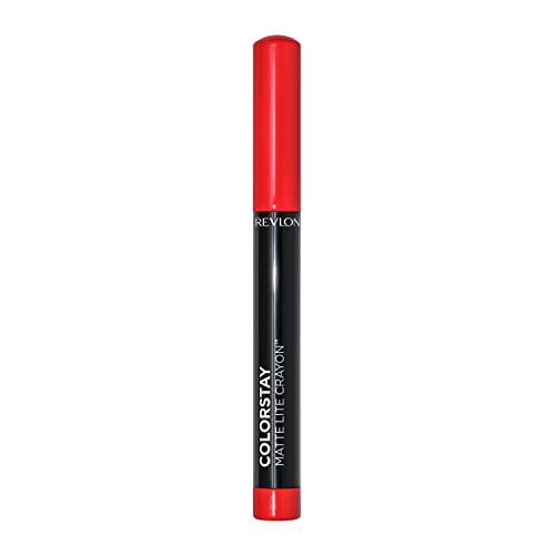 REVLON ColorStay Matte Lite Crayon Lipstick with Built-in Sharpener, Smudgeproof, Water-Resistant Non-Drying Lipcolor Ruffled Feathers 309970175153