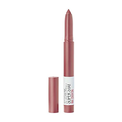 Maybelline Super Stay Ink Crayon Lipstick, Precision Tip Matte Lip Crayon with Built-in Sharpener, Longwear Up To 8Hrs, Lead The Way, Pink Beige, 0.04 oz