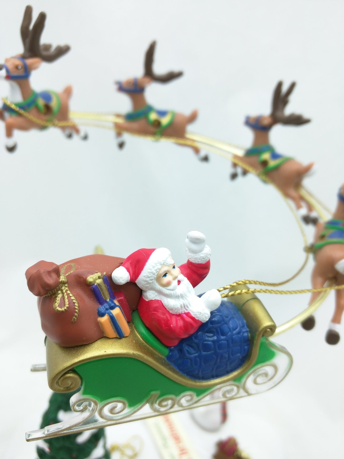 As-Is Mr. Christmas Flying Reindeer Santa Motion Battery Operated Animated
