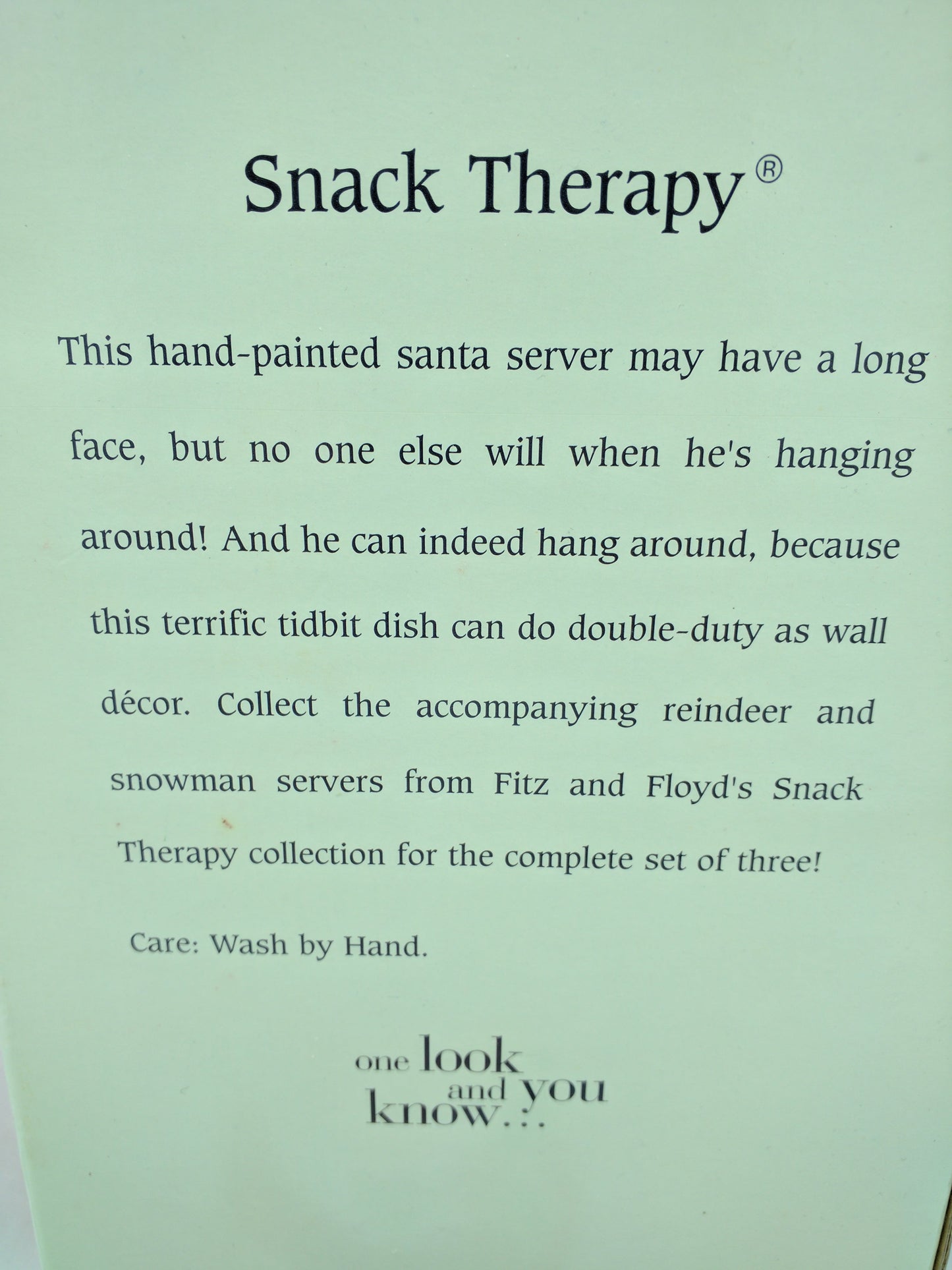 Santa Server Tray Fitz And Floyd Snack Therapy Ceramic