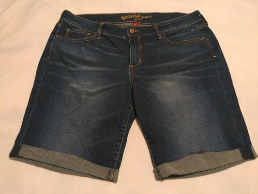 13 Arizona Jeans Womens Shorts Navy blue slight fade   Used