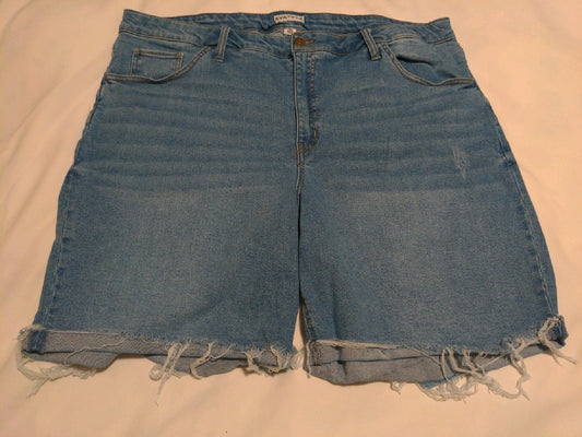 24 AVA VIV Womens Shorts Light blue distressed cut offs denim Plus  Used