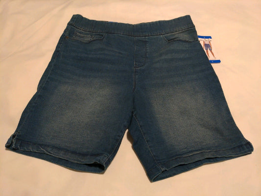 L DKNY Womens Shorts Comfort stretch medium blue slate fade Regular  New