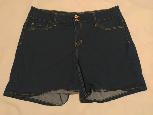 16 Hydraulic Womens Shorts Dark navy blue double button zipper Plus  Used