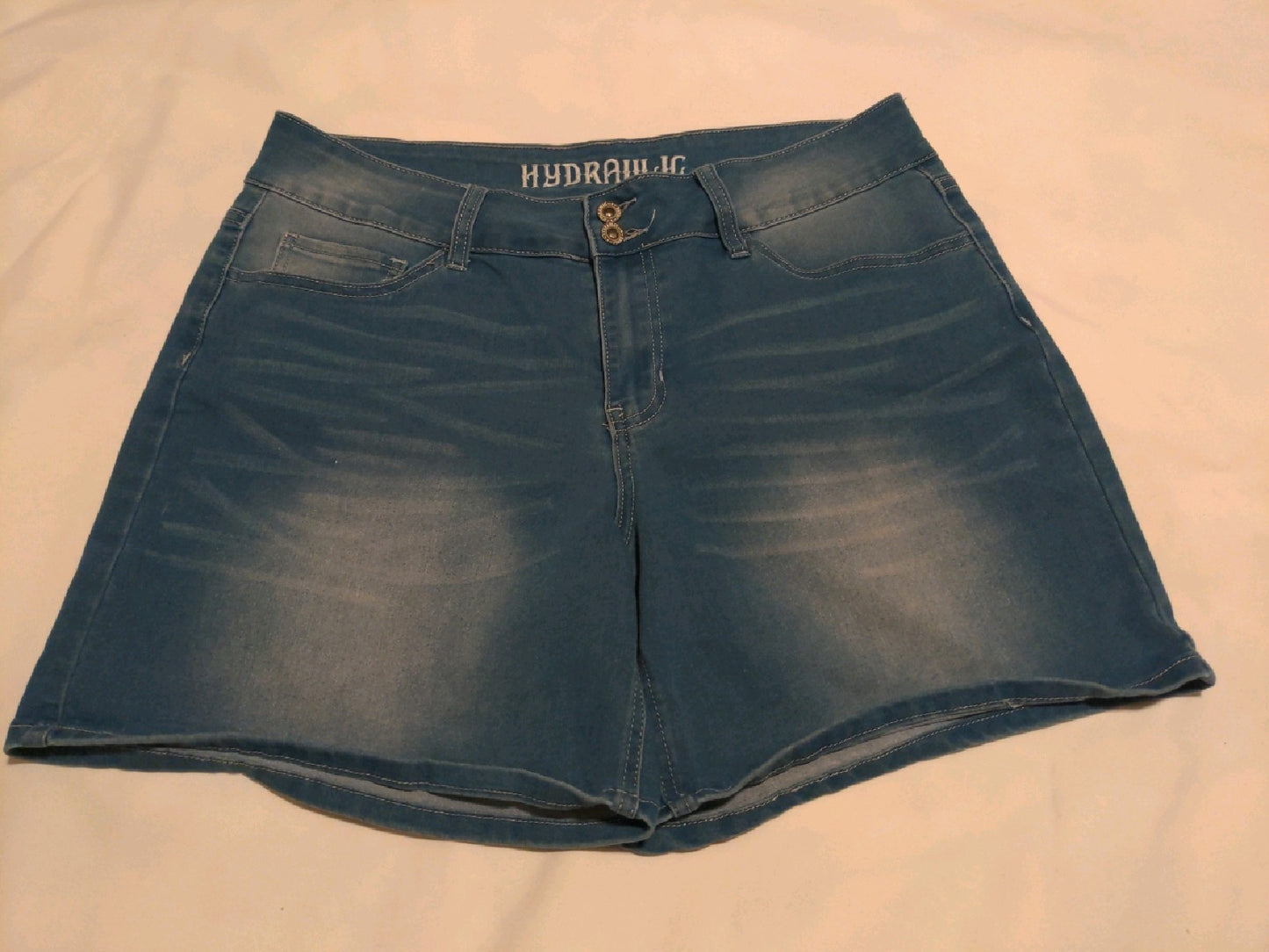 16 Hydraulic Womens Shorts Light blue slate fade double button zipper Plus  Used