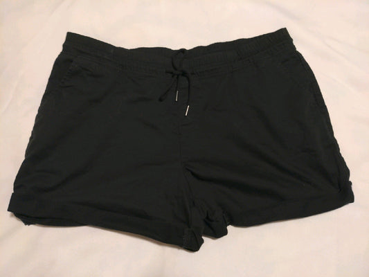 XL Time&Tru Womens Shorts Solid black lace tie   Used