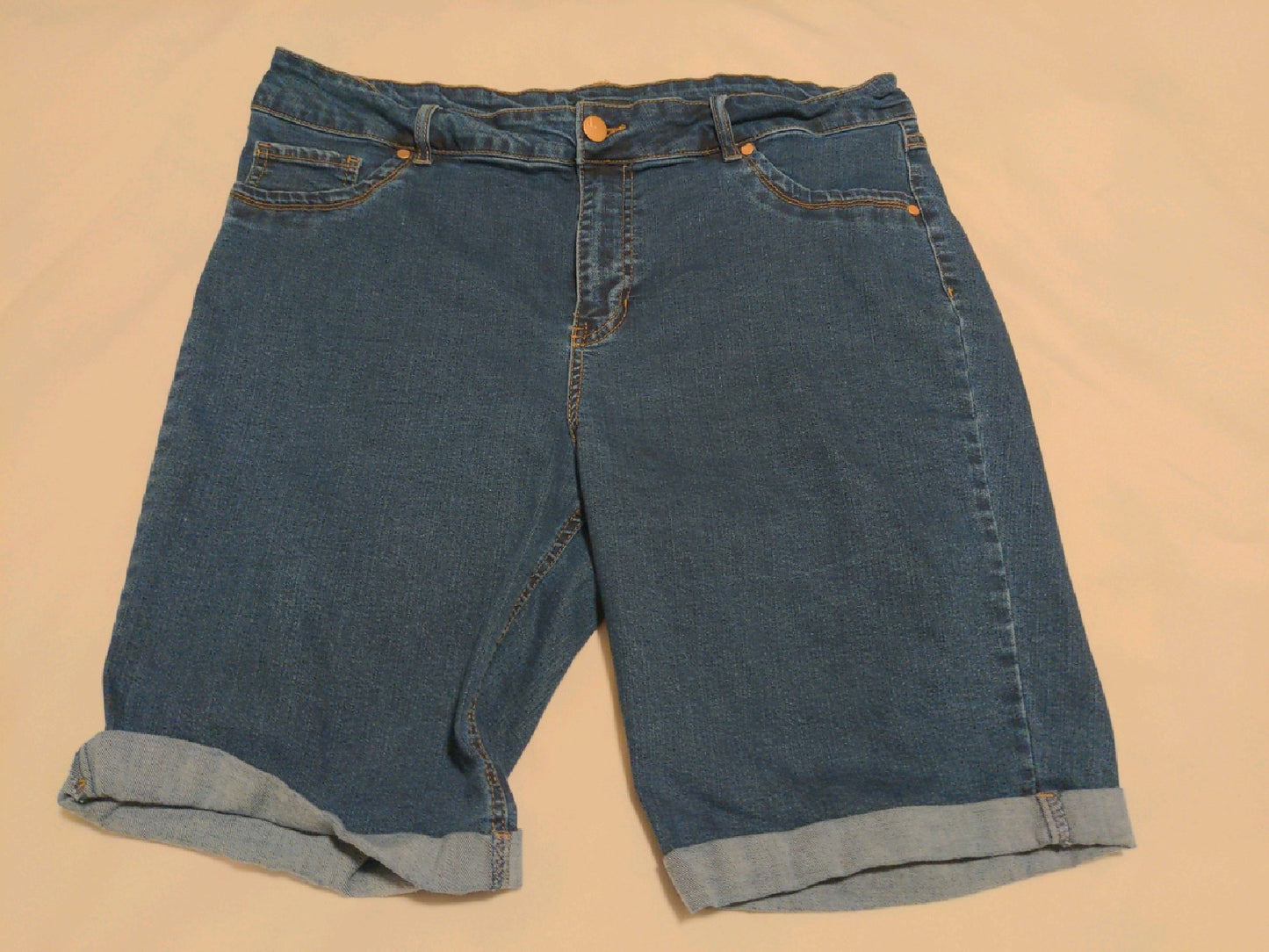 18 D Jeans Womens Shorts Indian blue denim long Plus  Used