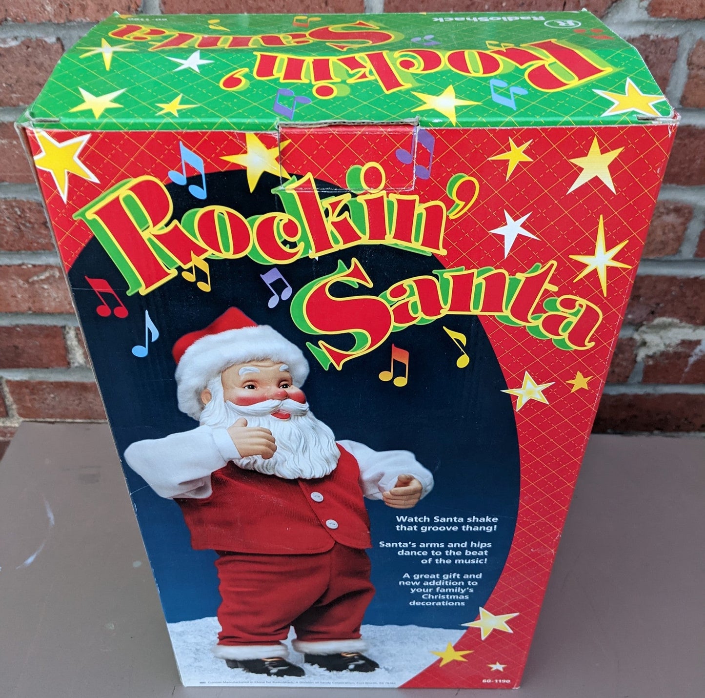 Rockin Santa Radioshack Chistmas Rock And Roll Animated Dance Music Electronic Motion Detection