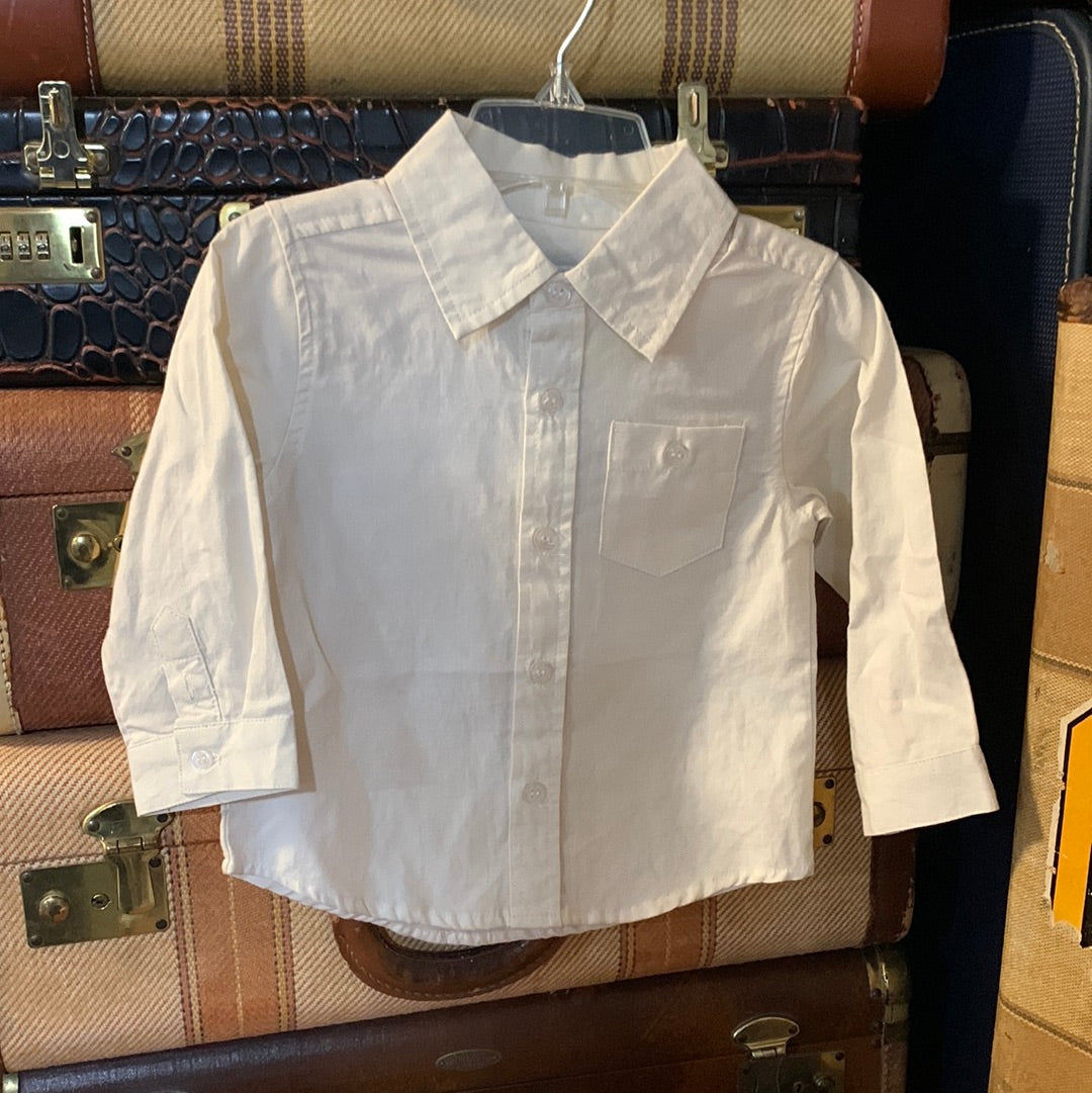 18M Greendog Button Up Shirt Cream